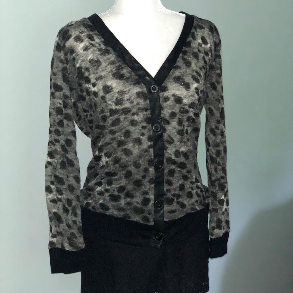 Look at the BACK! a+ro sheer/leather top